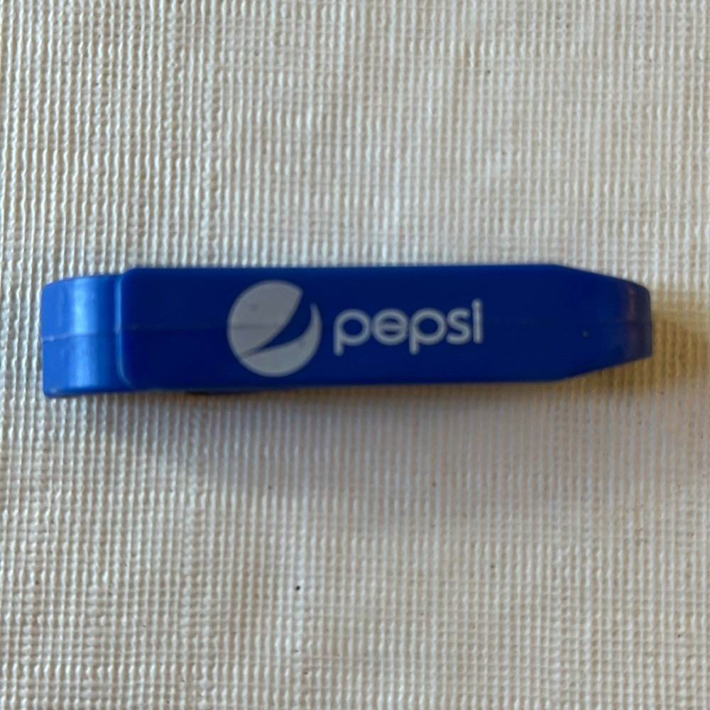 Vintage Pepsi keychain bottle opener blue